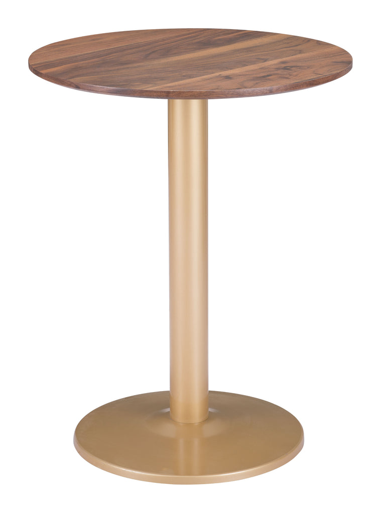 Zuo Alto Bistro Table Brown & Gold
