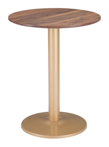 Zuo Alto Bistro Table Brown & Gold