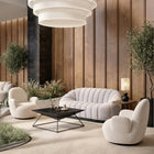 Zuo Lunet Swivel Chair Ivory