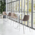 Zuo Magnus Barstool (Set of 2) Brown & Silver