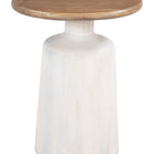 Zuo Goblet Side Table Brown & White