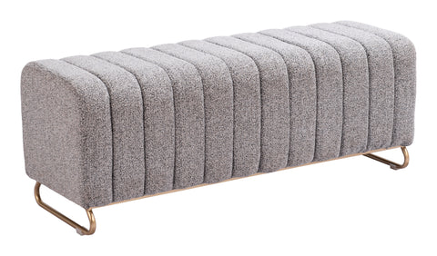 Zuo Pender Bench Stone Gray