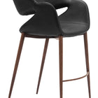 Zuo Limay Counter Stool Black & Walnut
