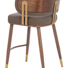 Zuo Brew Counter Stool Brown & Walnut