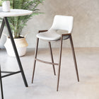 Zuo Desi Barstool (Set of 2) White & Walnut