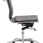 Zuo Lider Plus Armless Office Chair Gray