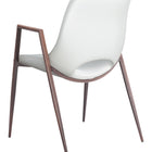 Zuo Desi Dining Chair (Set of 2) White & Walnut