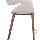 Zuo Limay Counter Stool Beige & Walnut