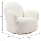 Zuo Pilka Swivel Chair White