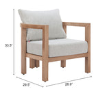 Zuo Leto Armchair Gray