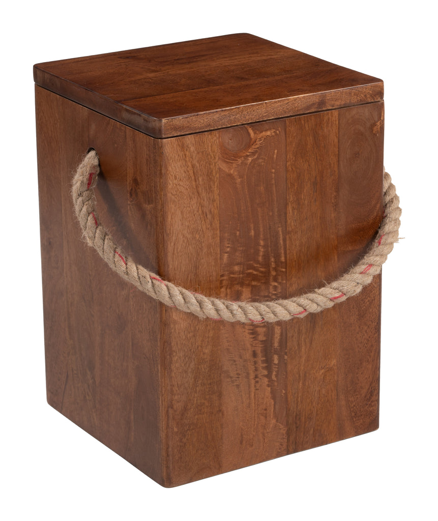 Zuo Omaga Storage Side Table Walnut