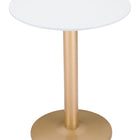 Zuo Alto Bistro Table White & Gold