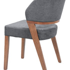 Zuo Sunobu Dining Chair (Set of 2) Azure Gray & Walnut