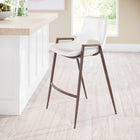 Zuo Desi Counter Stool (Set of 2) White & Walnut