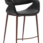 Zuo Limay Counter Stool Black & Walnut