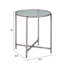 Zuo Vetro Side Table Silver