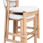 Zuo Rilou Counter Stool (Set of 2) White & Natural
