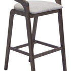 Zuo Troy Barstool (Set of 2) Dove Gray & Espresso