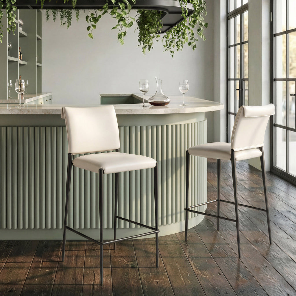 Zuo Freesia Barstool (Set of 2) White