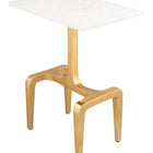 Zuo Clement Side Table White & Gold