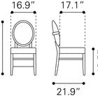 Zuo Regents Dining Chair (Set of 2) Walnut & Light Gray