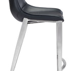 Zuo Magnus Counter Stool (Set of 2) Black & Silver