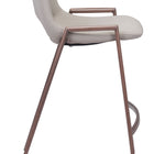 Zuo Desi Counter Stool (Set of 2) Beige & Walnut