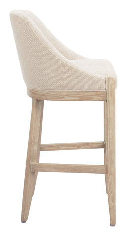 Zuo Calmo Barstool Beige