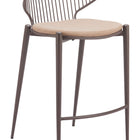 Zuo Silues Counter Stool (Set of 2) Taupe & Brown