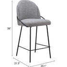 Zuo Jambi Counter Stool (Set of 2) Black & White
