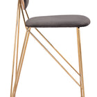 Zuo Georges Counter Stool (Set of 2) Gray & Gold