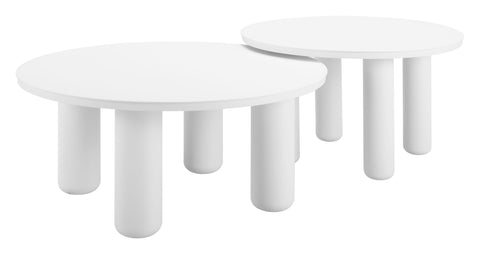 Zuo Ola Coffee Table Set (2-Piece) White