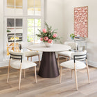 Zuo Jorf Dining Table Beige & Bronze