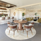 Zuo Brew Dining Chair Beige & Walnut