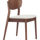Zuo Kellua Dining Chair (Set of 2) Beige & Walnut