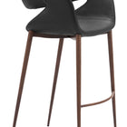 Zuo Limay Barstool Black & Walnut