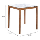 Zuo Eva Counter Table White