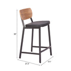 Zuo Ardenne Counter Stool (Set of 2) Black & Brown
