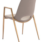 Zuo Desi Dining Chair (Set of 2) Beige & Gold