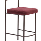 Zuo Livorno Counter Stool (Set of 2) Red & Bronze