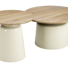 Zuo Lireen Coffee Table Set (2-Piece) Natural & Ivory