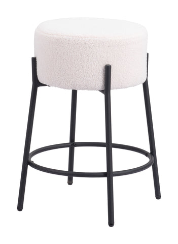 Zuo Blanche Counter Stool (Set of 2) Ivory
