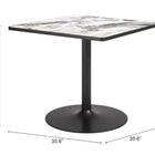 Zuo Caliza Dining Table Gray & Black