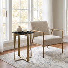 Zuo Noara Accent Table Black & Brass