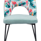 Zuo Bethpage Dining Chair (Set of 2) Multicolor Print & Green