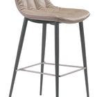Zuo Tangiers Barstool (Set of 2) Taupe