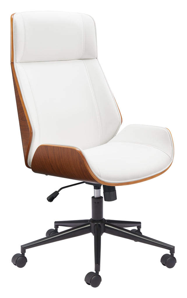 Zuo Flex High Back Office Chair White