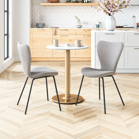 Zuo Thibideaux Dining Chair (Set of 2) Light Gray