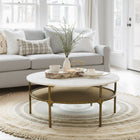 Zuo Bild Coffee Table White & Brass