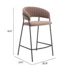Zuo Josephine Counter Stool (Set of 2) Brown